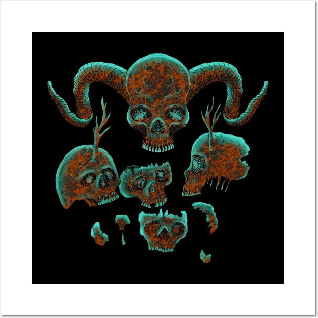 Skull T-Shirt Wall Art by ArtDigitalWings